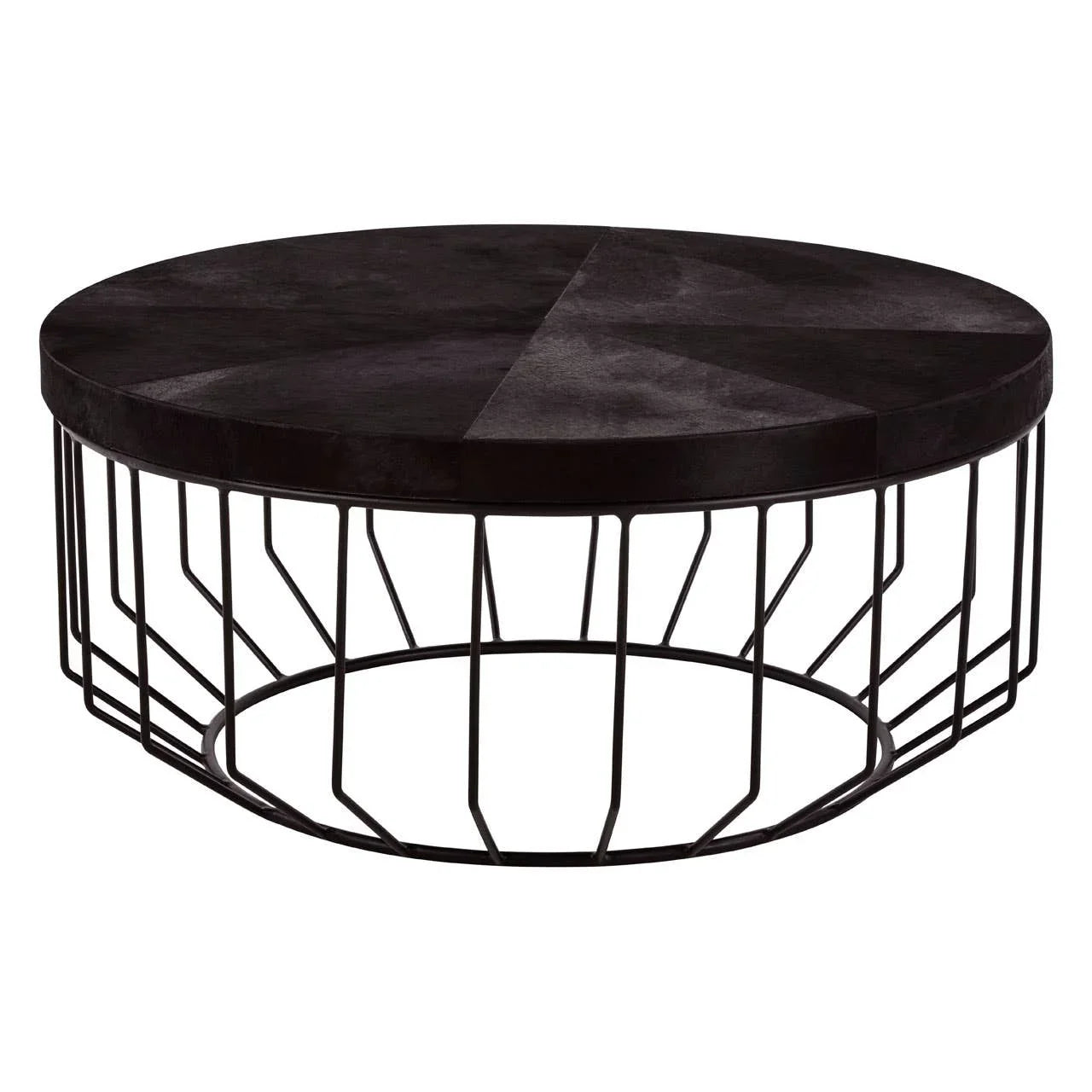 Luxury Leather Round Coffee Table