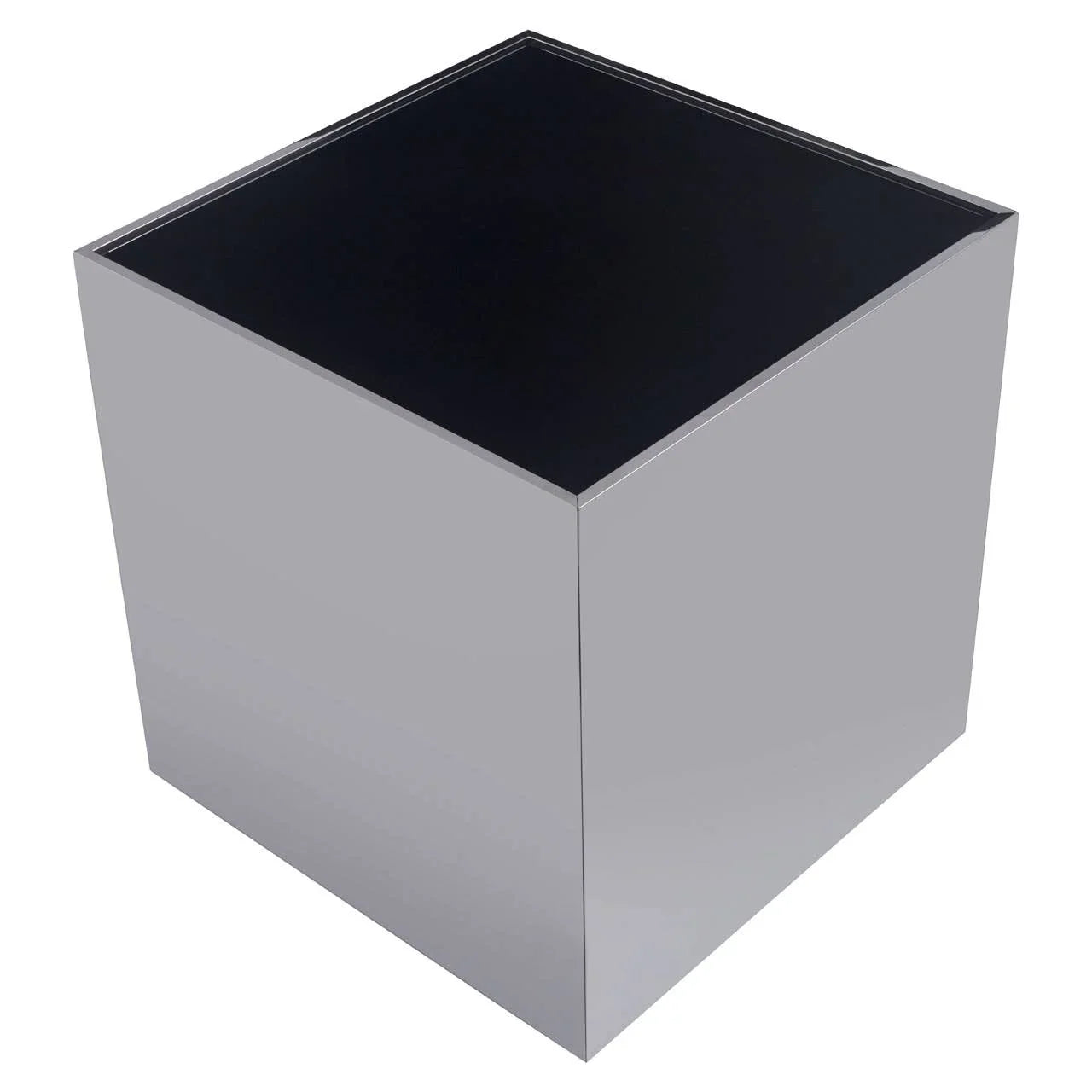 Chrome Glass Square Side Table