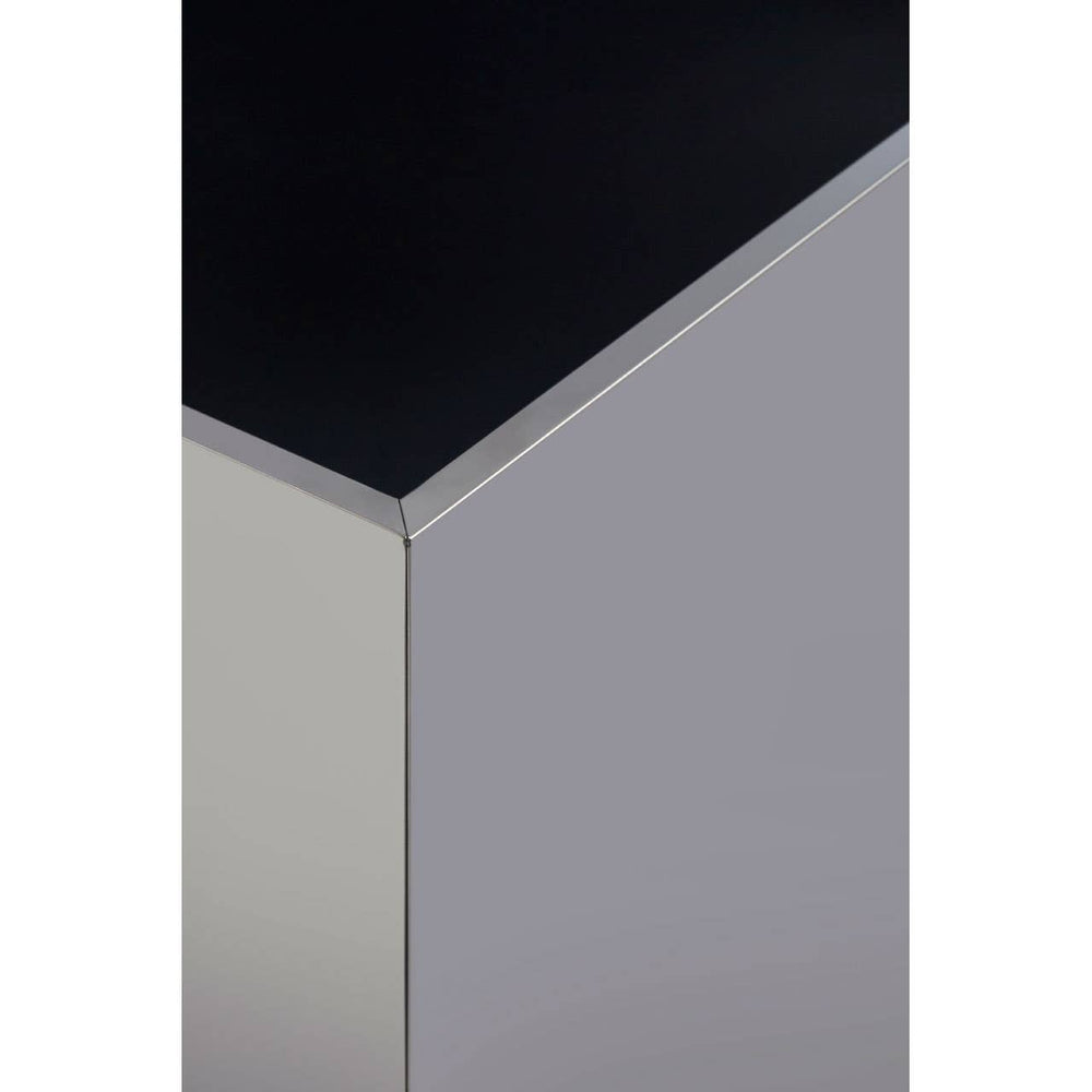 Chrome Glass Square Side Table