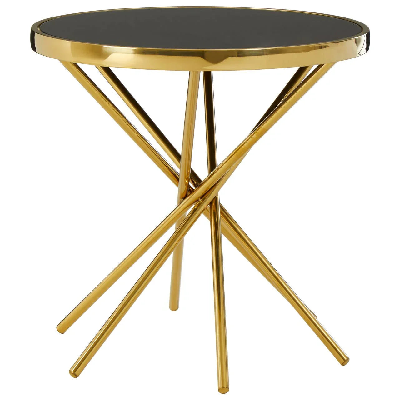 Golden Cluster Glass Round Table