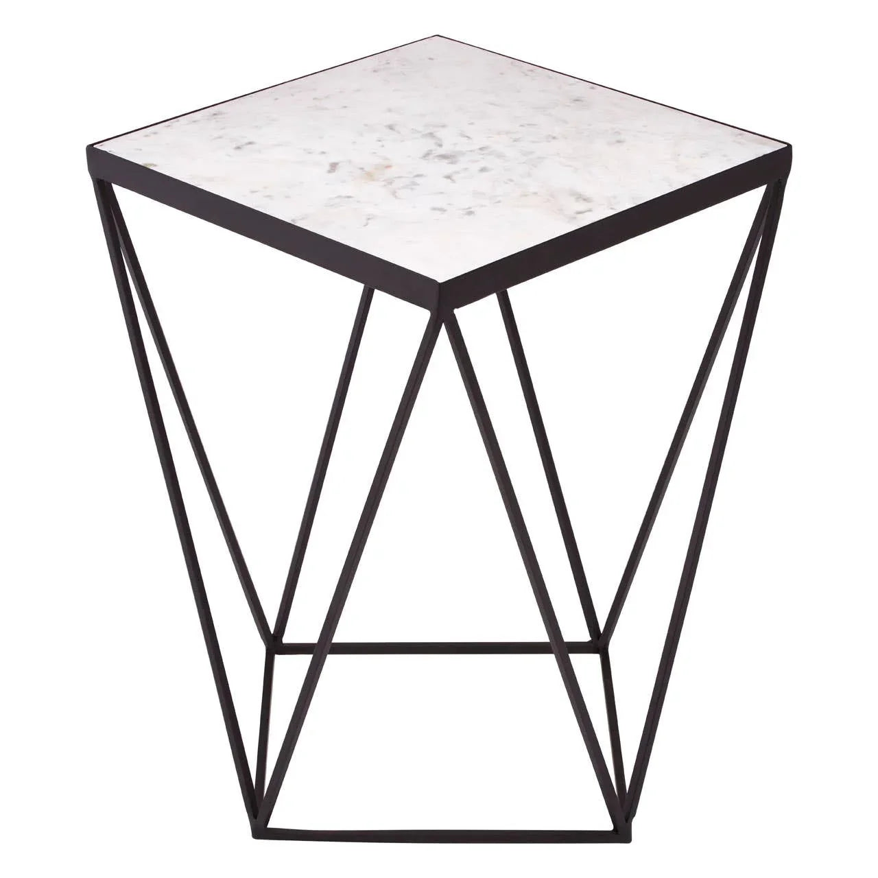 Elegant Marble Iron Side Table