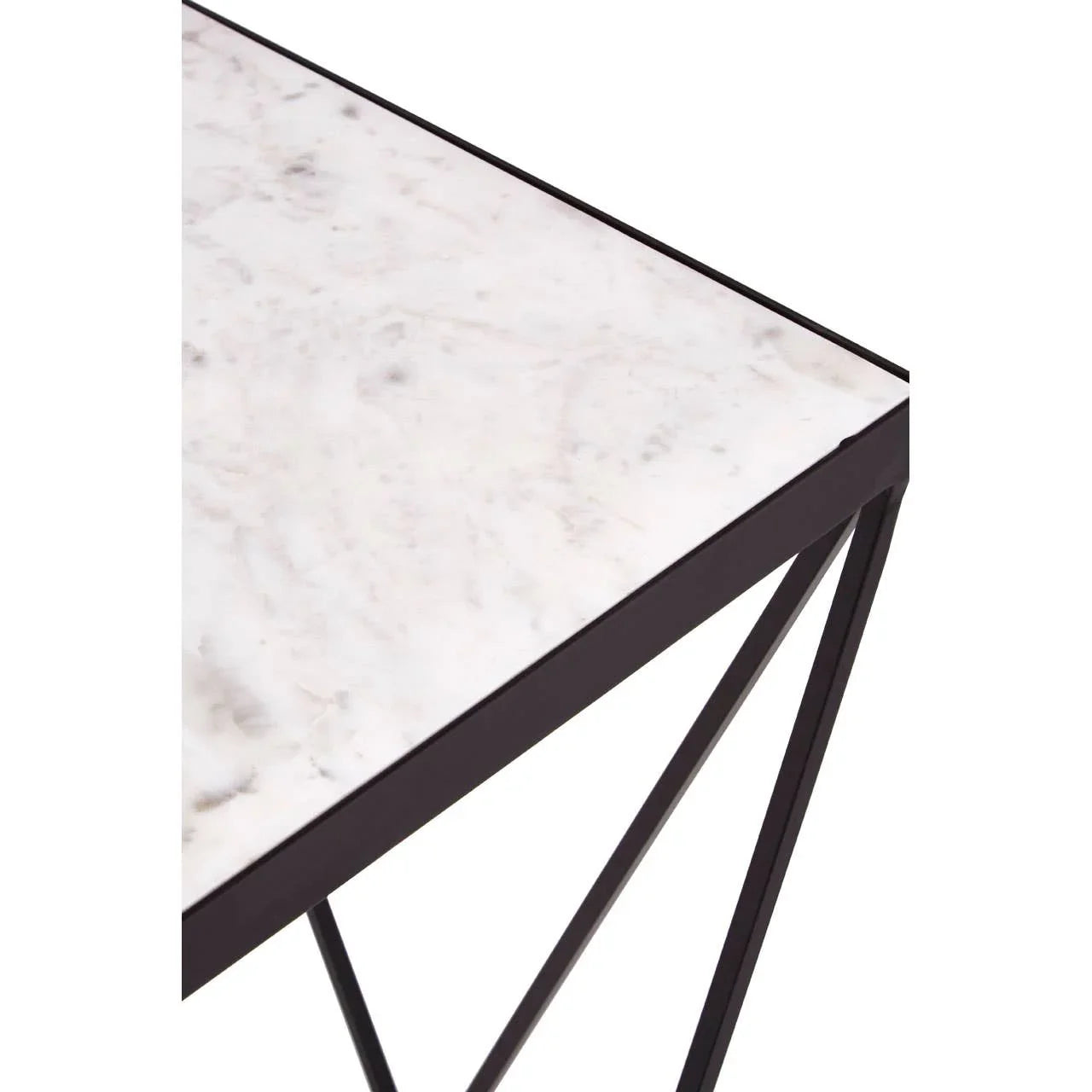 Elegant Marble Iron Side Table