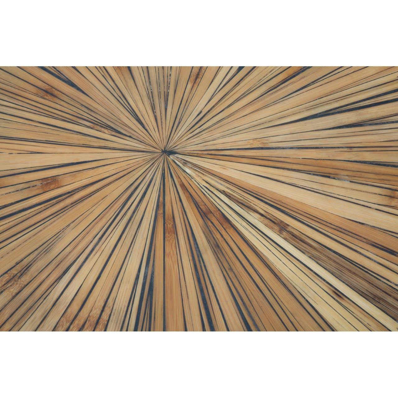 Bamboo Steel Triangular Side Table