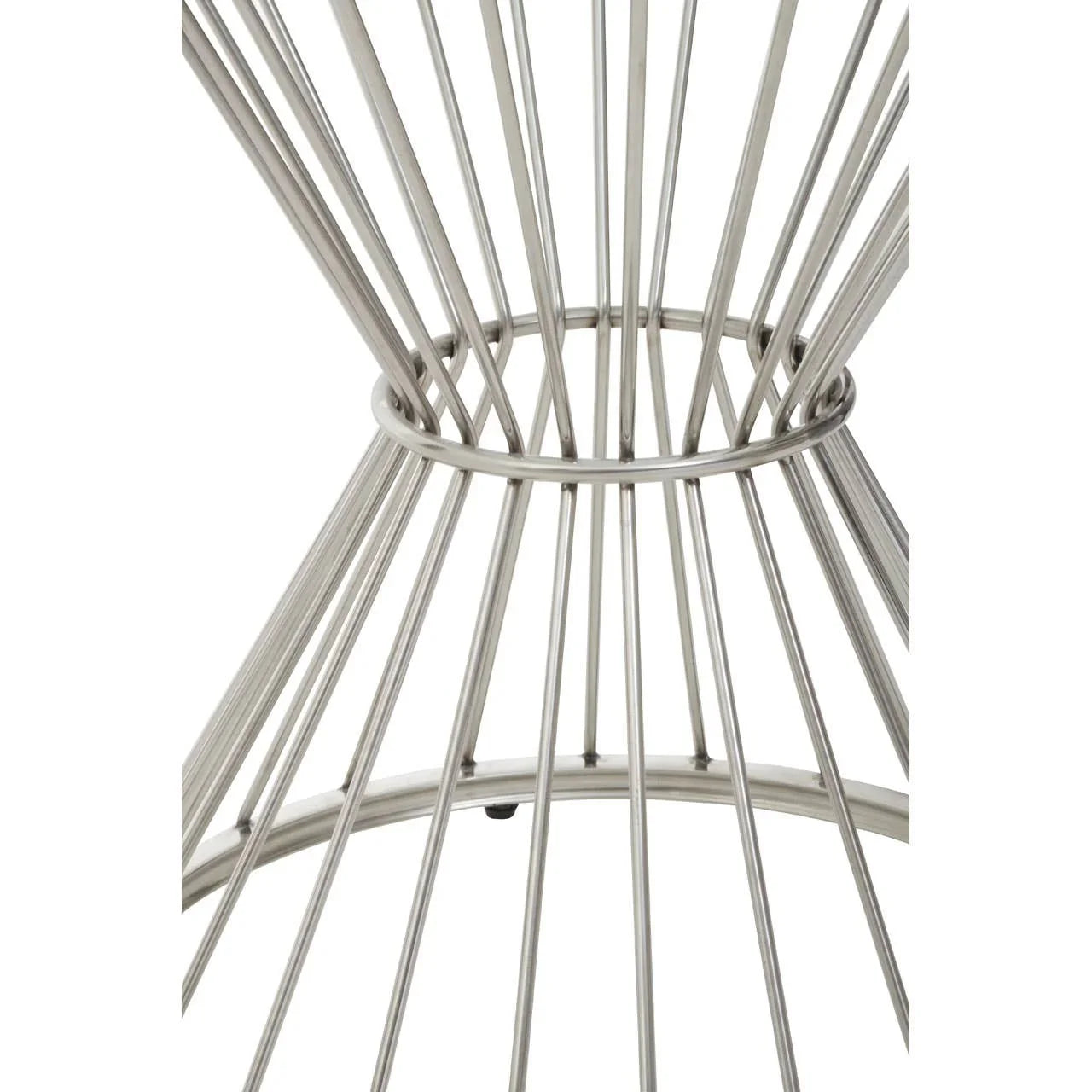 Silver Hourglass Glass Dining Table