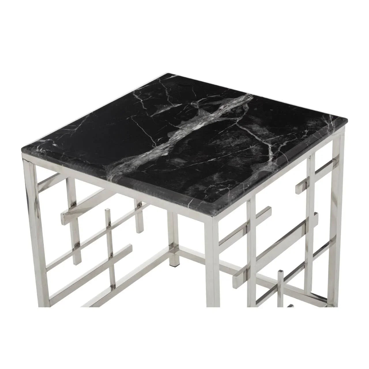 Marble Steel Side Table