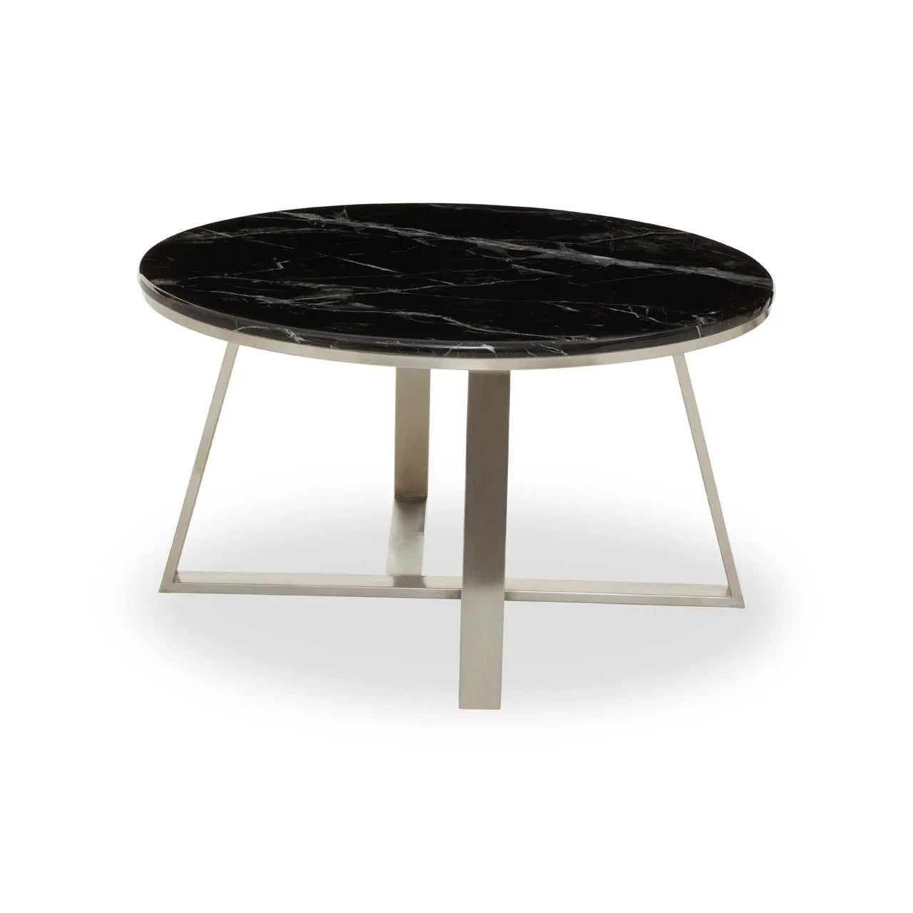 Sculptural Black Marble Coffee Table