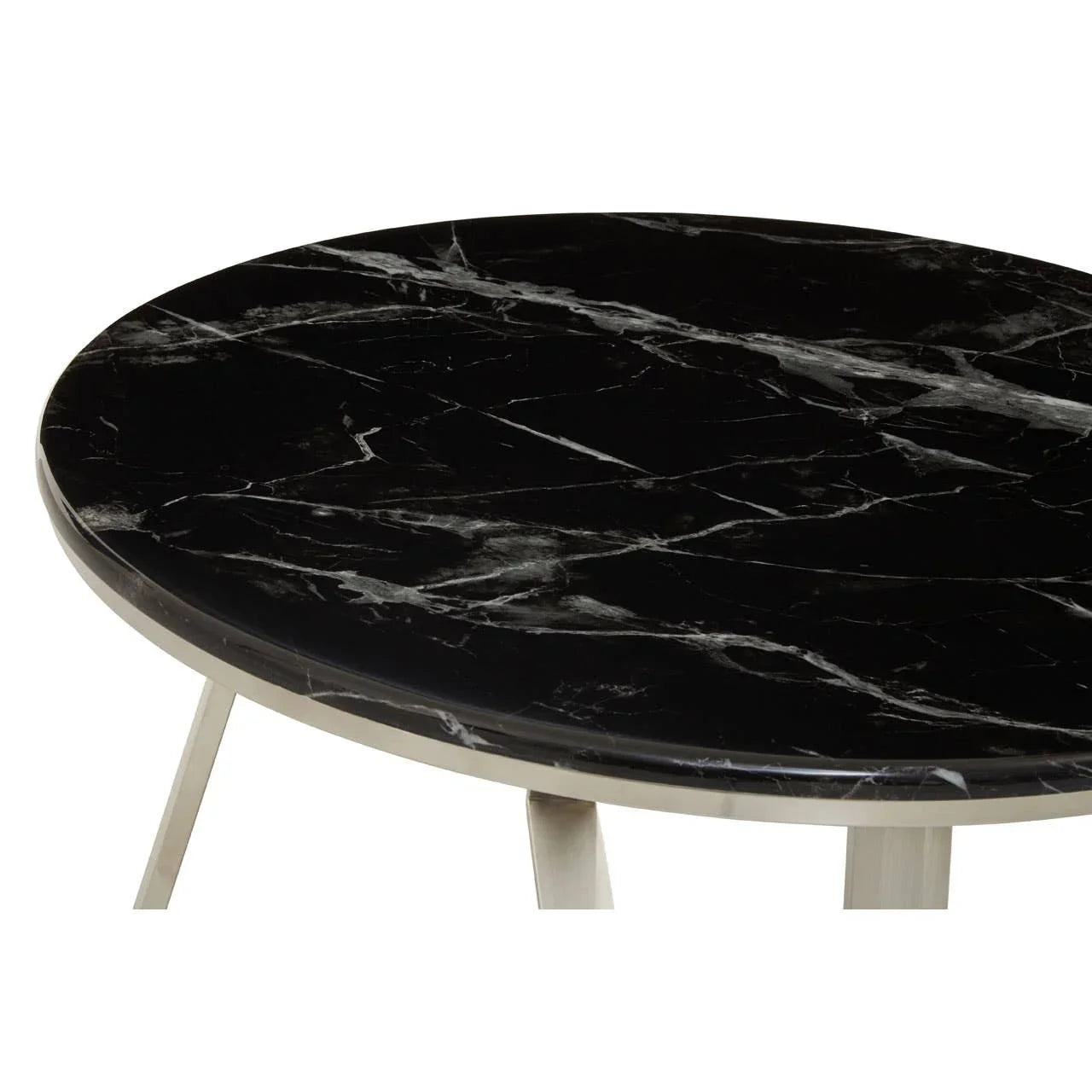 Sculptural Black Marble Coffee Table