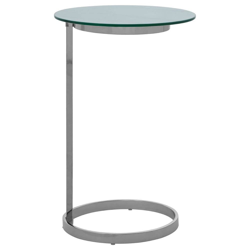 Luxe Marble Glass End Table