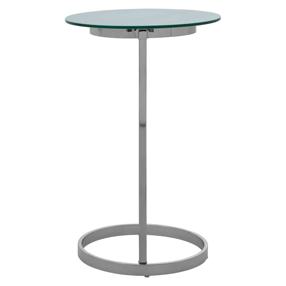 Luxe Marble Glass End Table