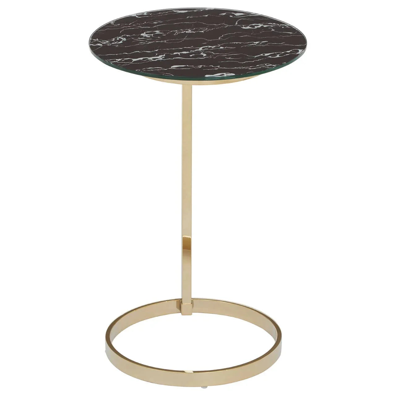 Elegant Black Marble Glass Table