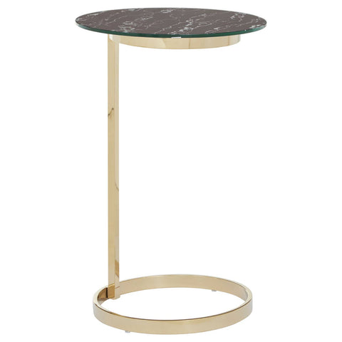 Elegant Black Marble Glass Table