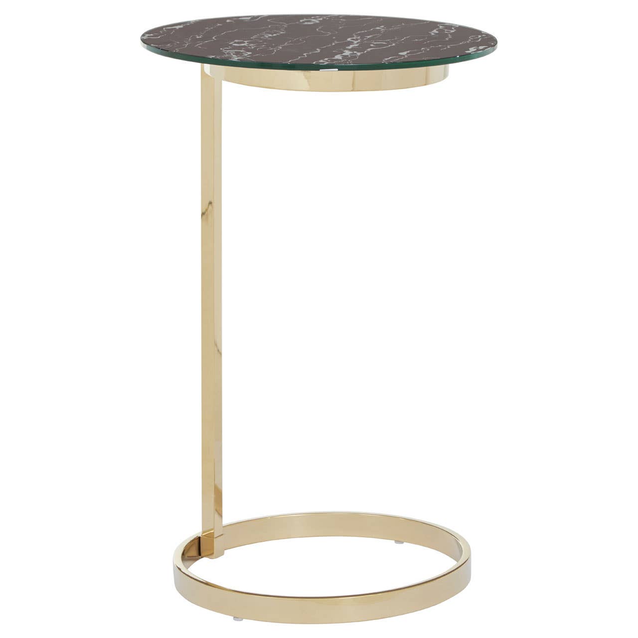Elegant Black Marble Glass Table