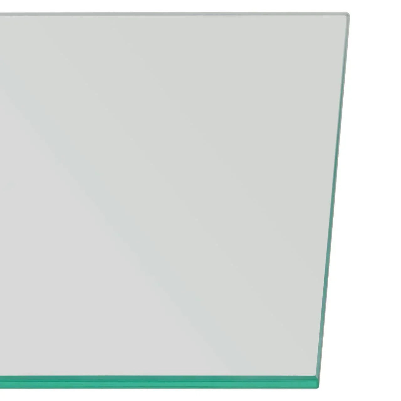 Rectangular wall mirror with beveled glass and clear edges