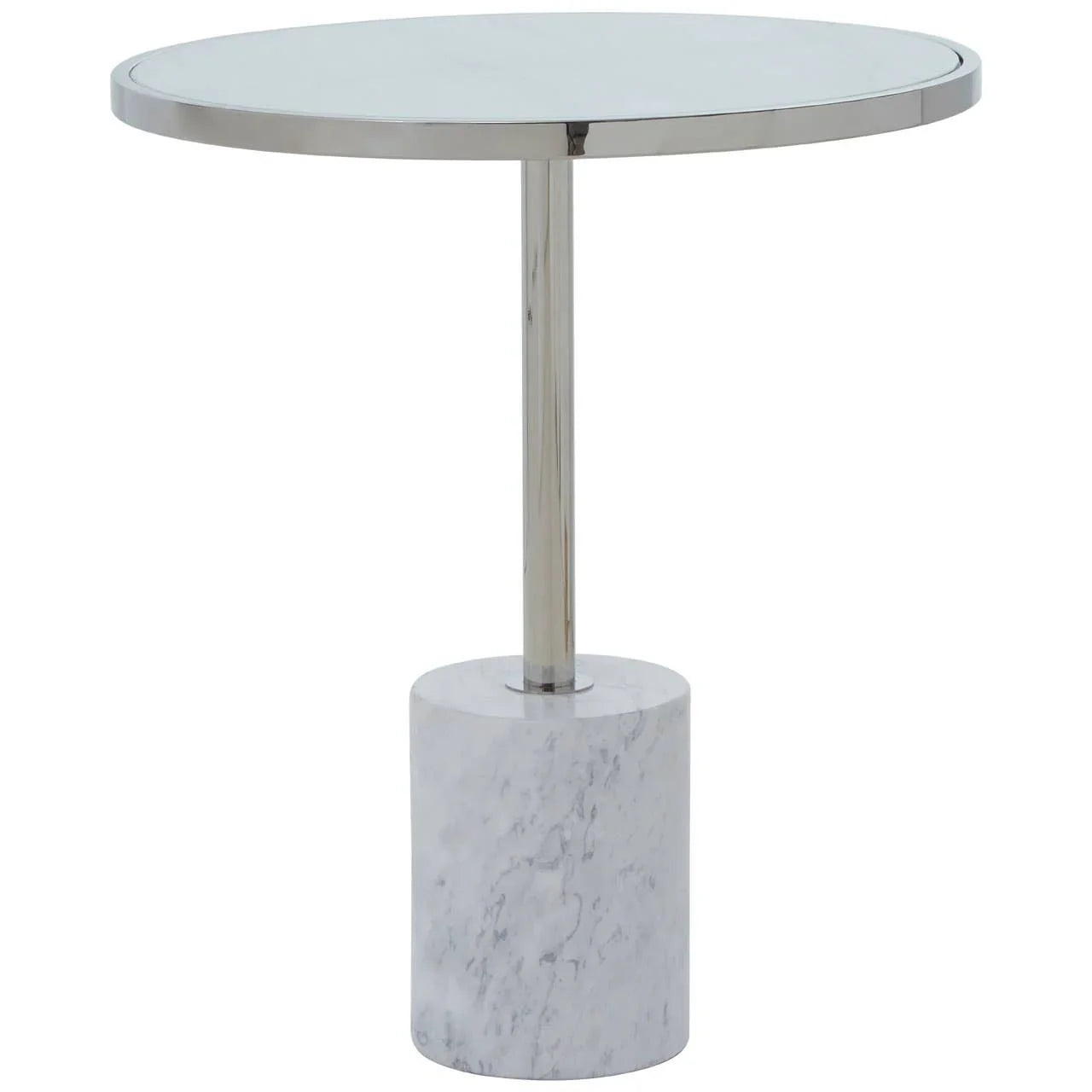 Silver Marble End Table