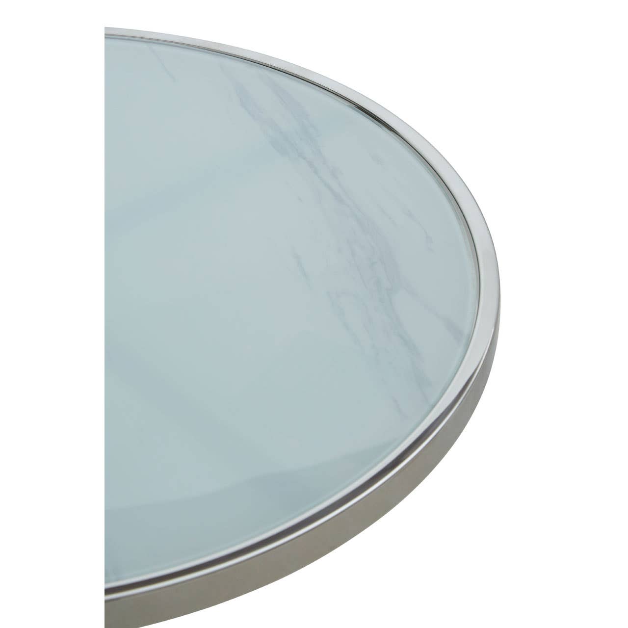 Silver Marble End Table
