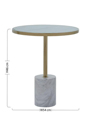 Golden Marble End Table