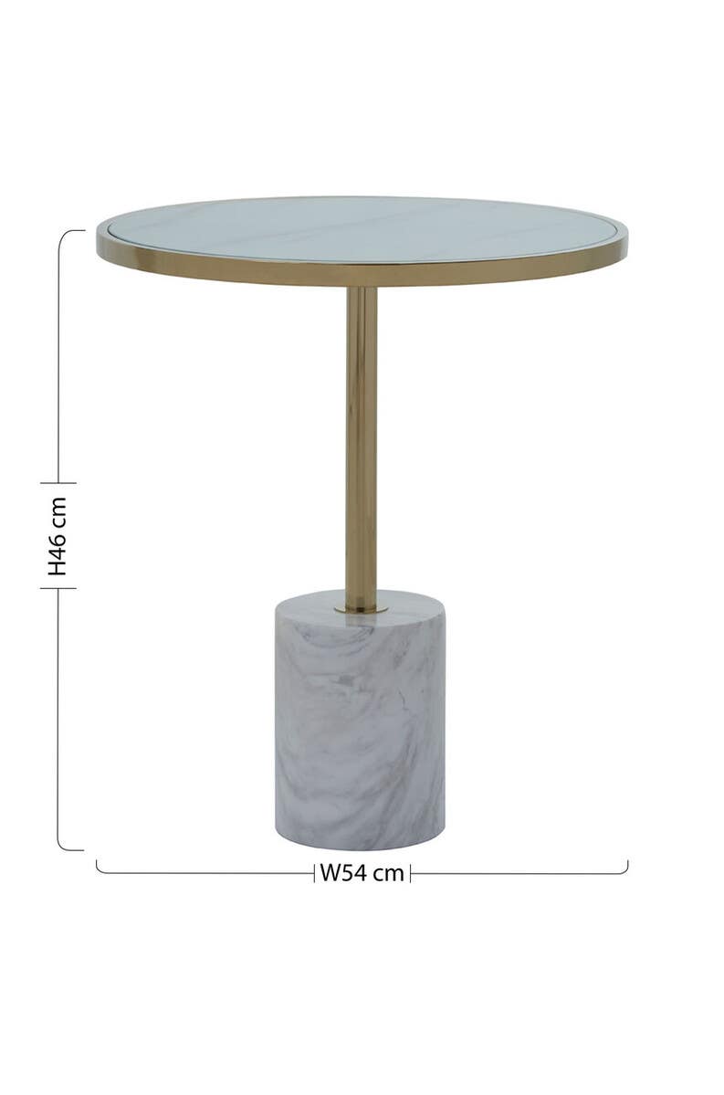 Golden Marble End Table