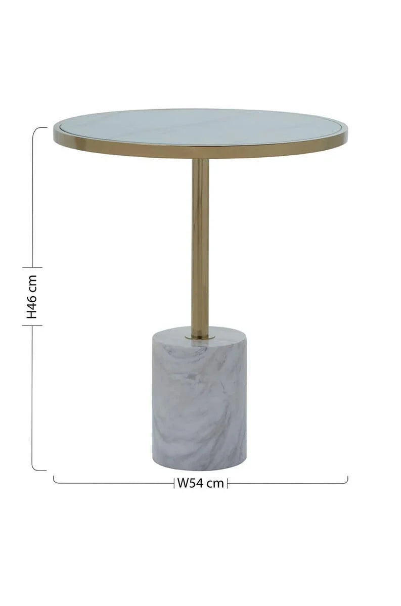 Golden Marble End Table