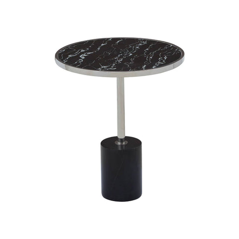 Marble Chrome End Table
