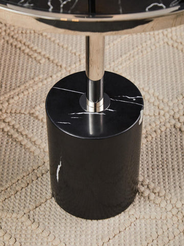Marble Chrome End Table