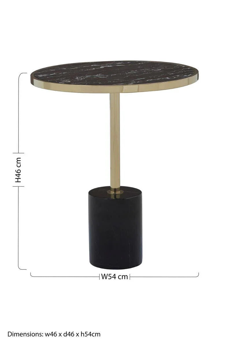 Luxury Marble Gold End Table