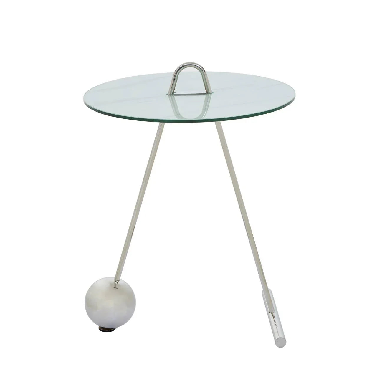 Marble Effect Chrome End Table