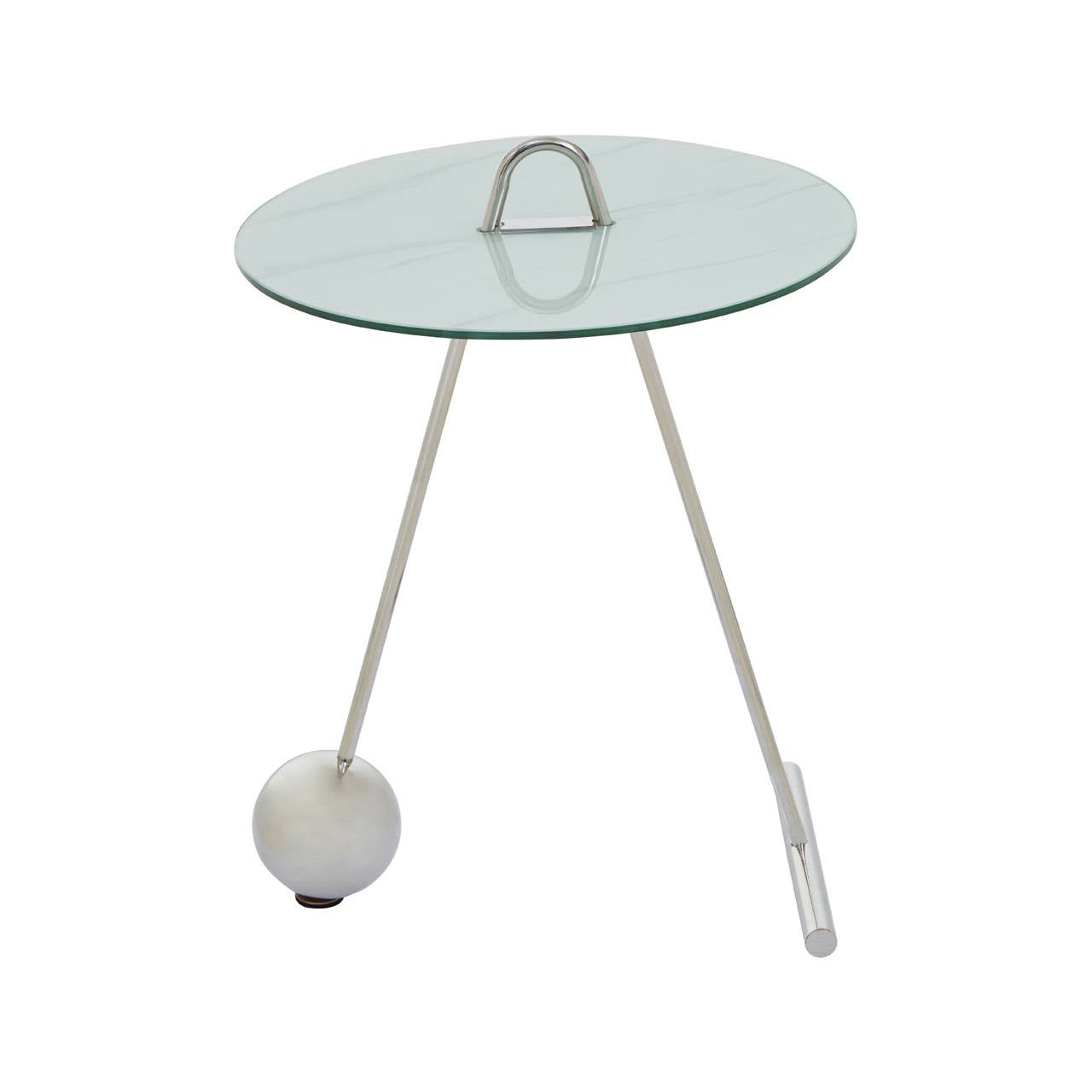 Marble Effect Chrome End Table