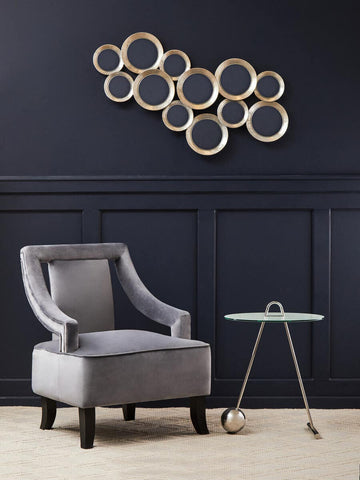 Marble Effect Chrome End Table