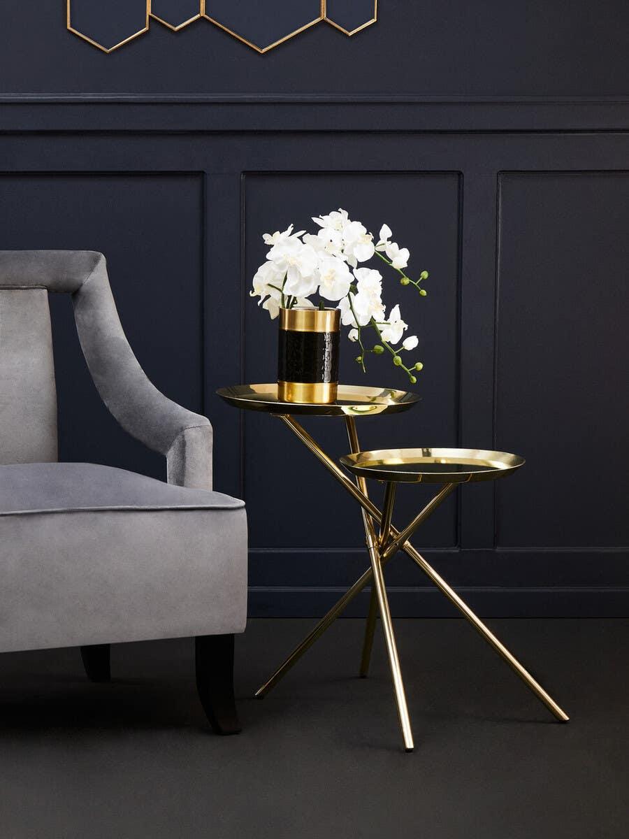 Metallic Modern Side Table