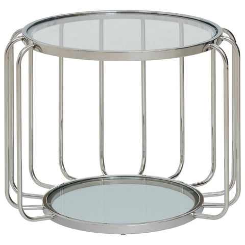 Elegant Steel & Glass Side