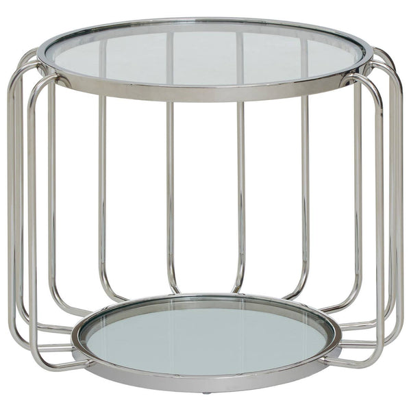 Elegant Steel & Glass Side