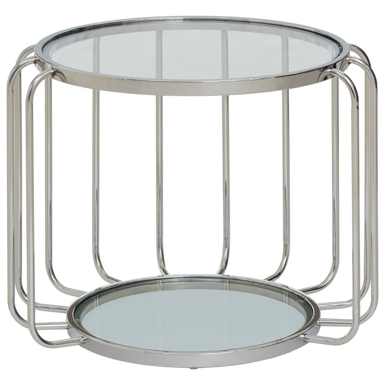 Elegant Steel & Glass Side