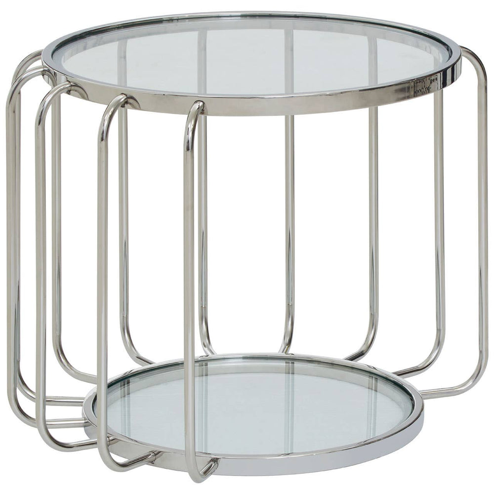 Elegant Steel & Glass Side