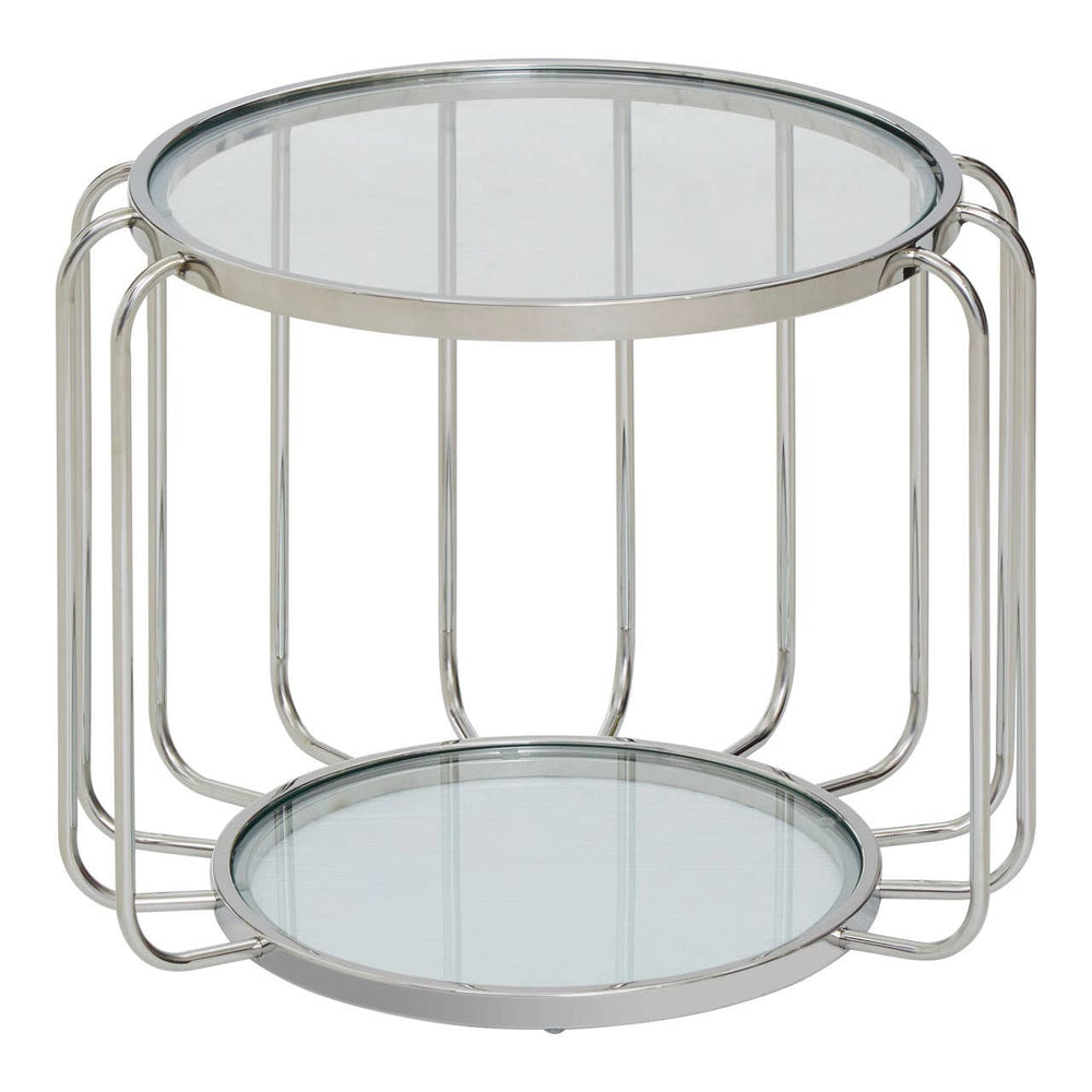 Elegant Steel & Glass Side