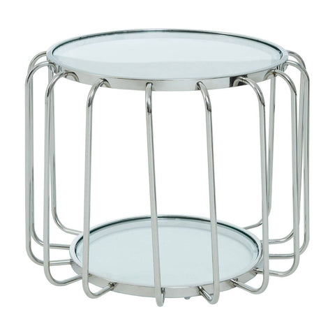 Elegant Steel & Glass Side