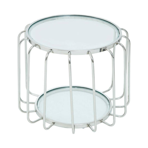 Elegant Steel & Glass Side