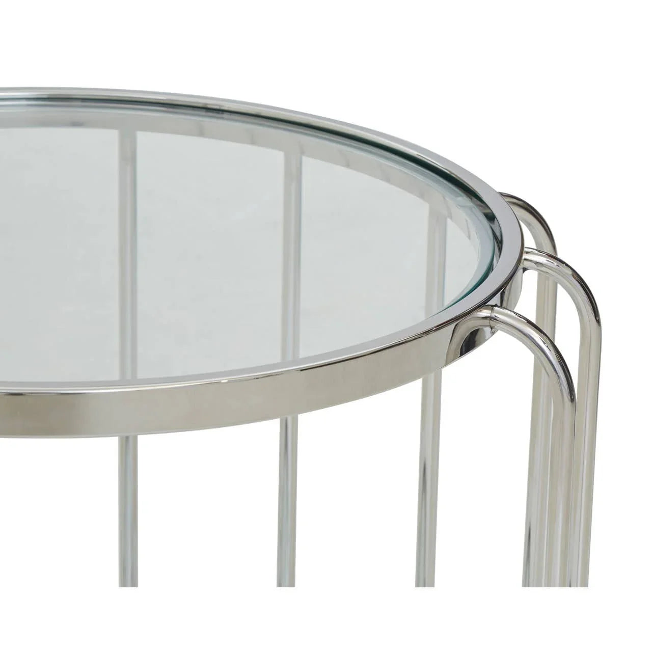 Elegant Steel & Glass Side