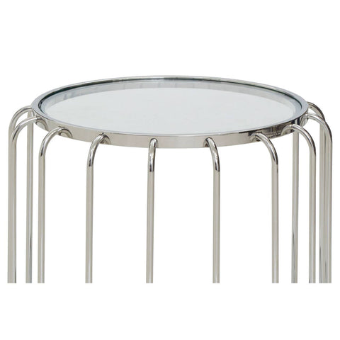 Elegant Steel & Glass Side