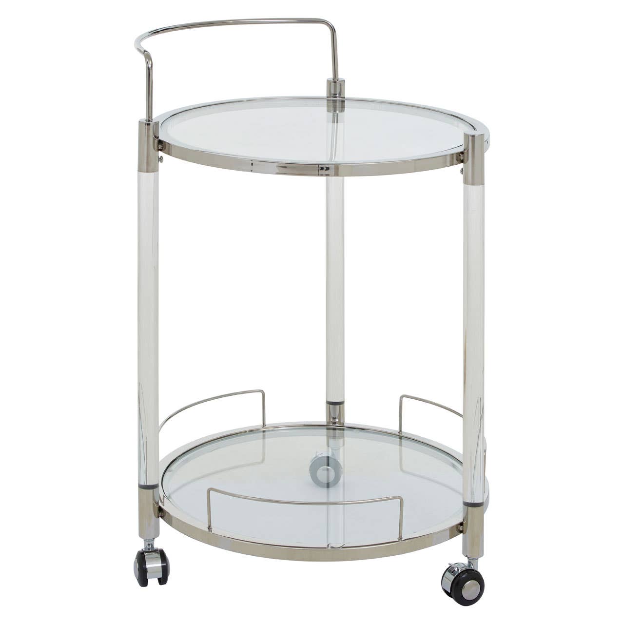 Elegant Chrome Serving Trolley