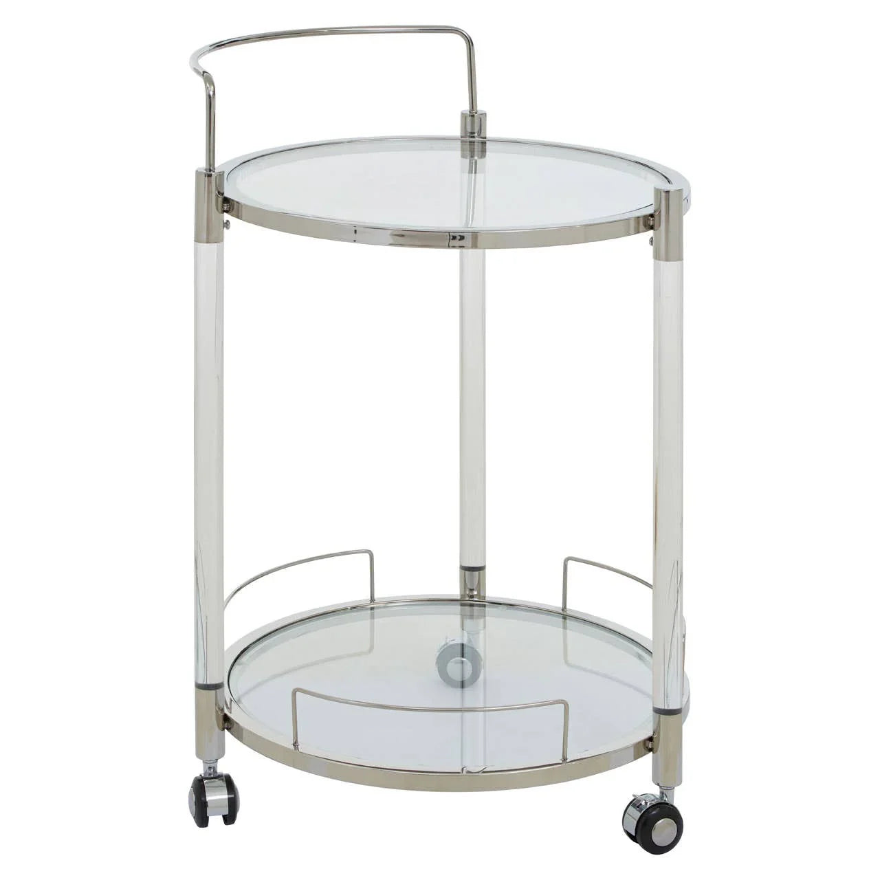 Elegant Chrome Serving Trolley