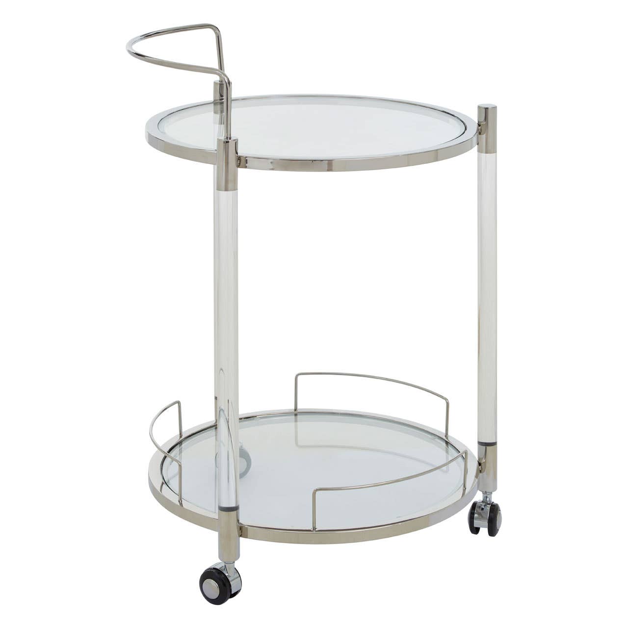 Elegant Chrome Serving Trolley