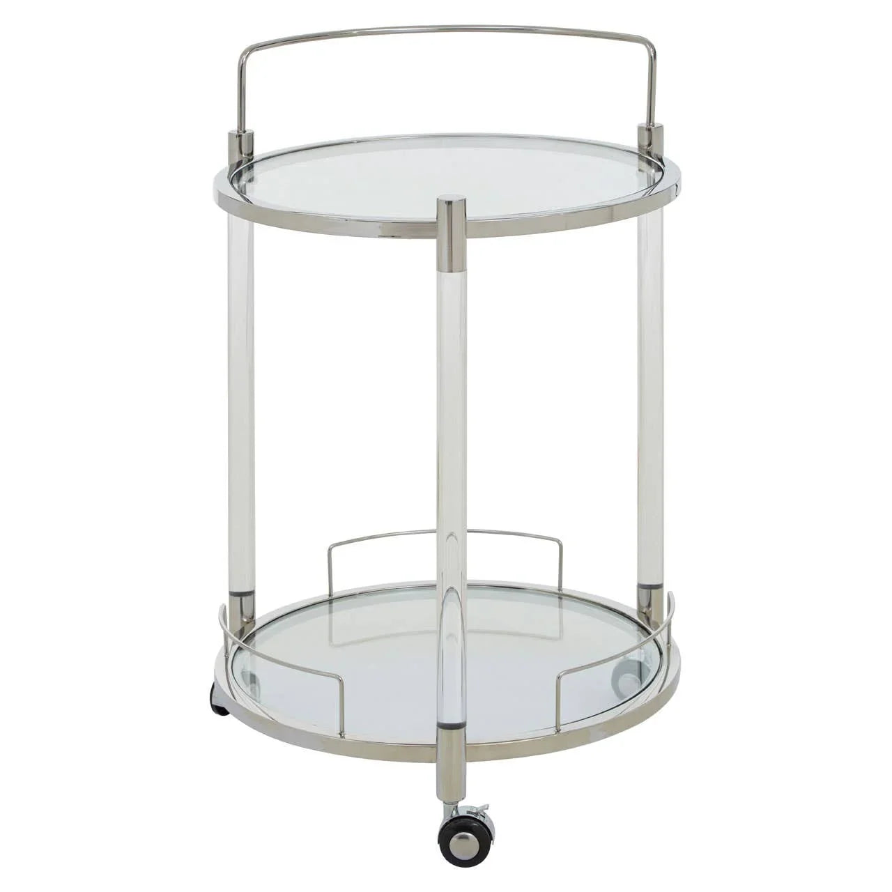 Elegant Chrome Serving Trolley
