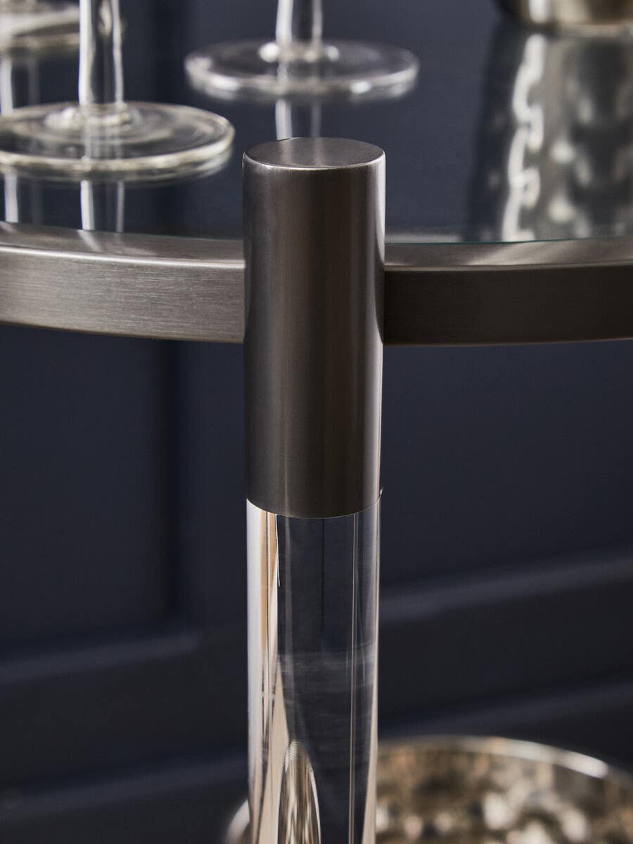 Elegant Chrome Serving Trolley