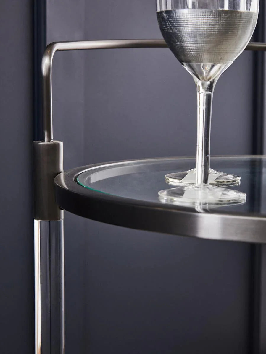 Elegant Chrome Serving Trolley