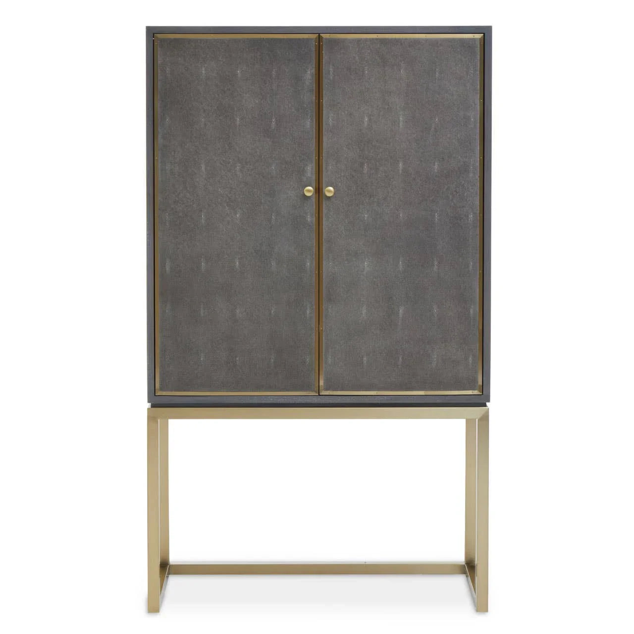 Luxury Shagreen Effect Cabinet with Gold Base