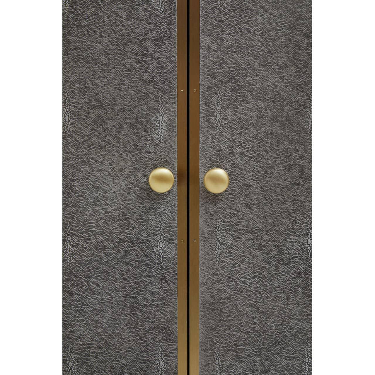 Luxury Shagreen Effect Cabinet with Gold Base