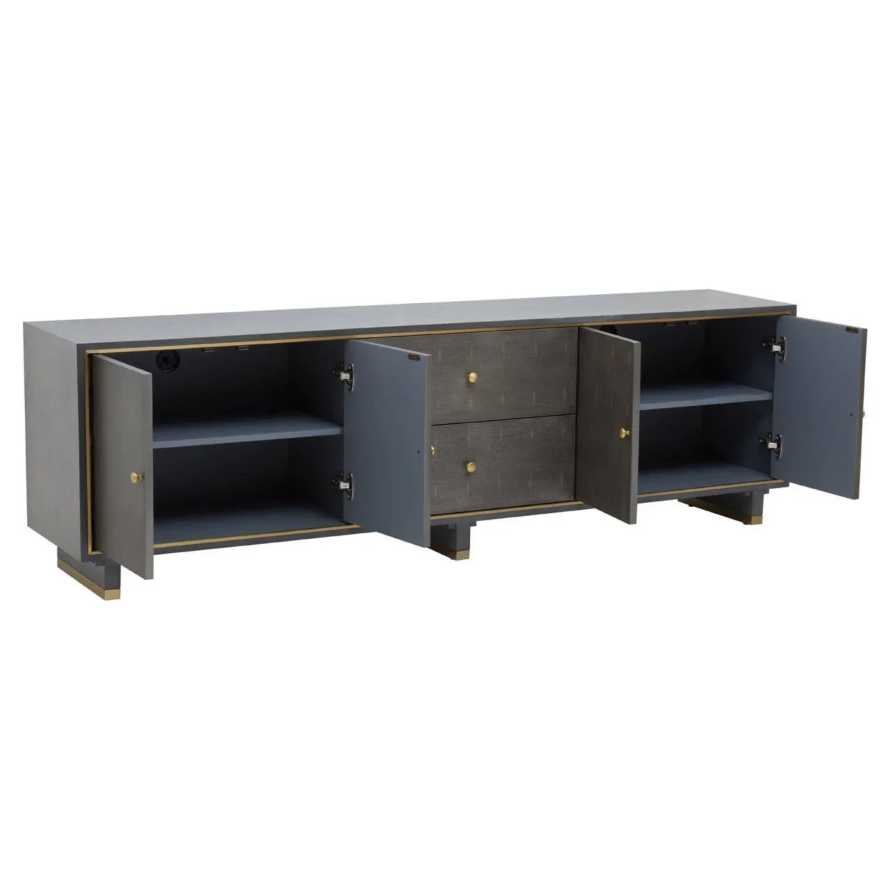 Luxe Grey Media Storage Unit