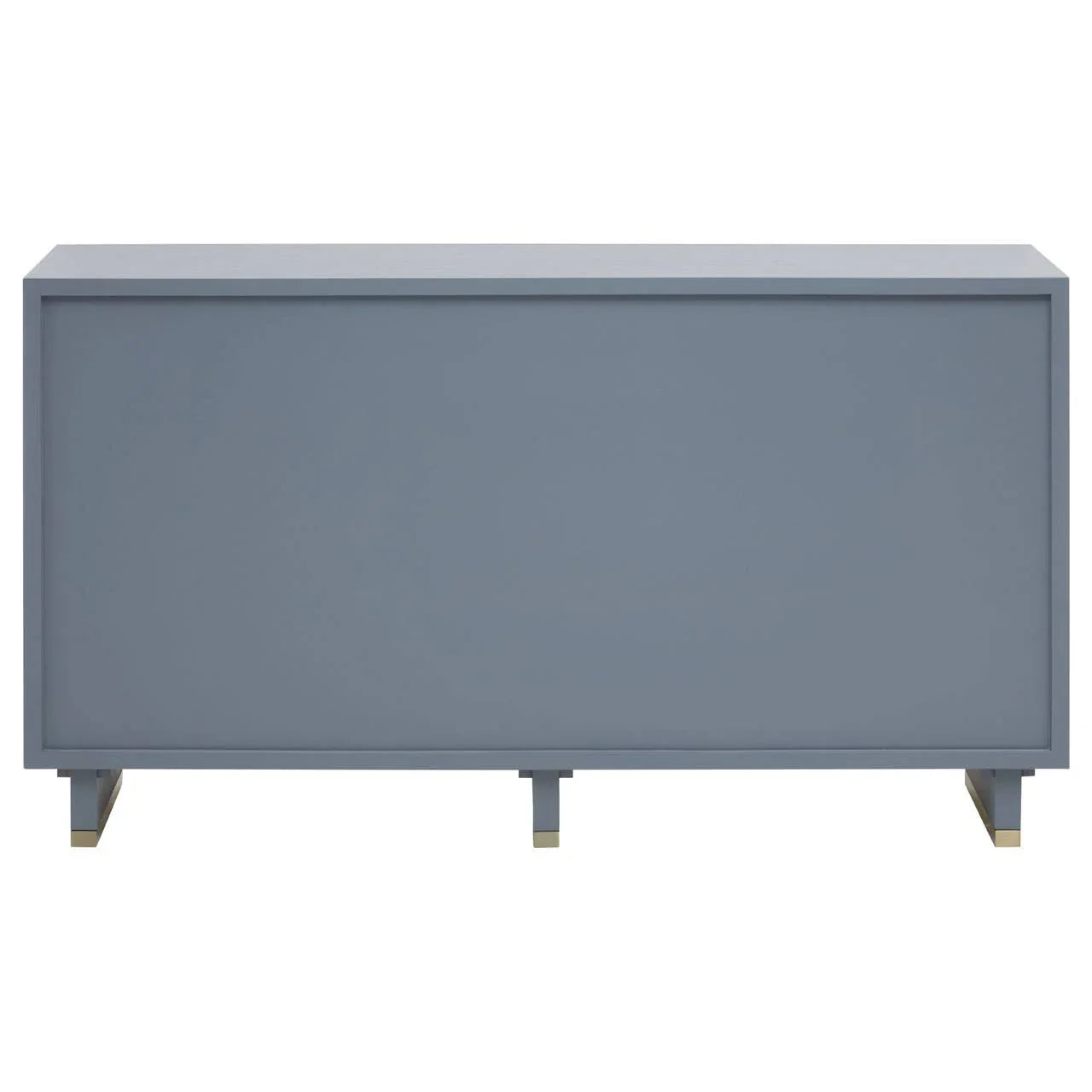 Luxury Grey Shagreen Three Drawer Sideboard with Gold Accents