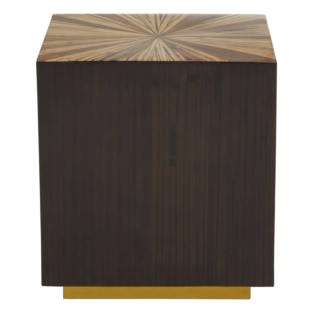 Sunburst Bamboo Side Table