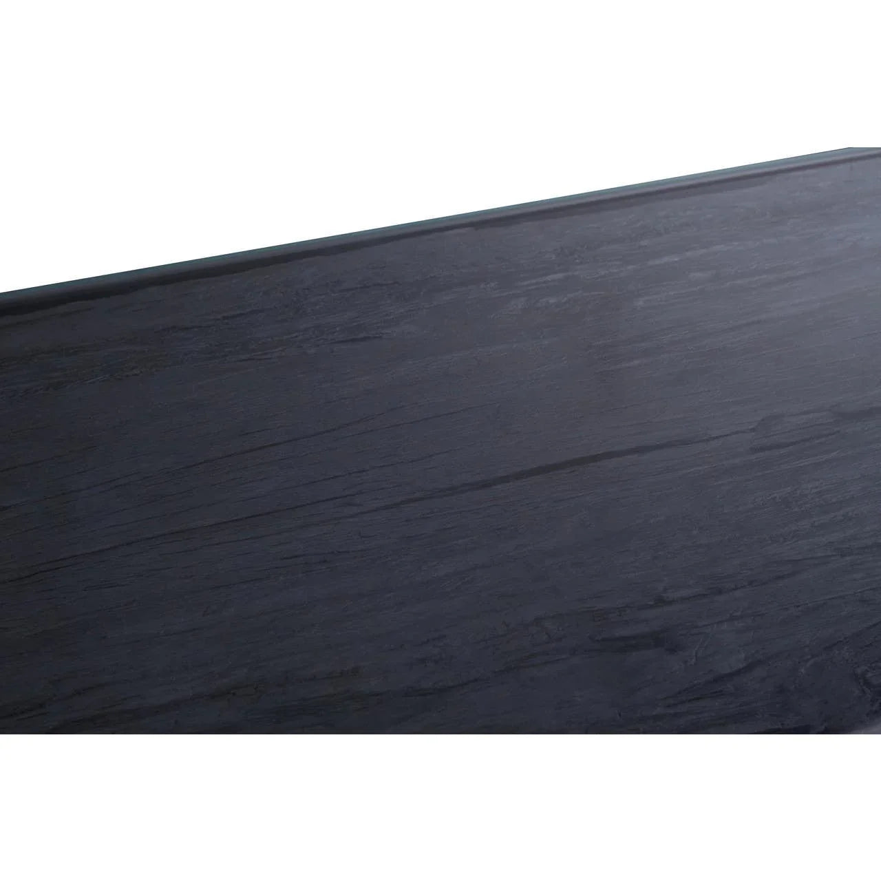 Sleek Black Wood Glass Table
